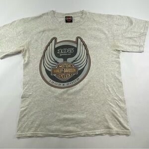 Vintage Harley-Davidson 105 th Anniversary T-Shirt Gray Graphic Men’s Size M